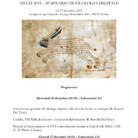 Locandina Seminario di Filologia Digitale, AIUCD2015